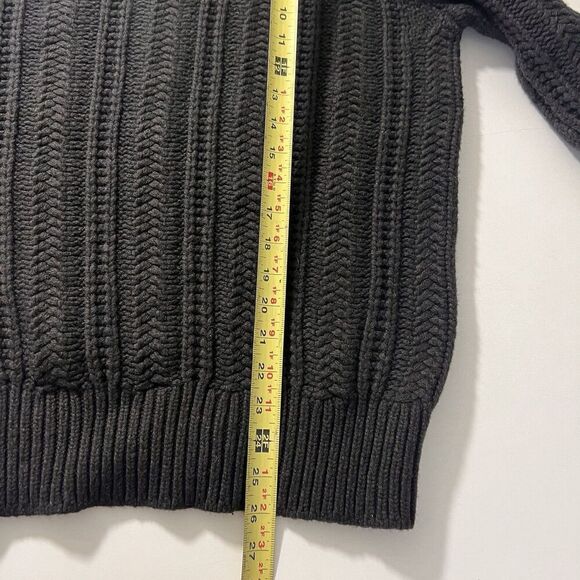 Allsaints Turtleneck Sweater Womens S Wool Cable Knit Fisherman Chunky Heavy - Picture 4 of 5